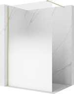 Mexen Kioto sprchová stena Walk-in 140 x 200 cm, biela ombre 8 mm, zlatá kartáčovaná - 800-140-101-55-86