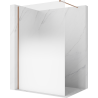Mexen Kioto sprchová stena Walk-in 70 x 200 cm, biela ombre 8 mm, kartáčovaná meď - 800-070-101-65-86