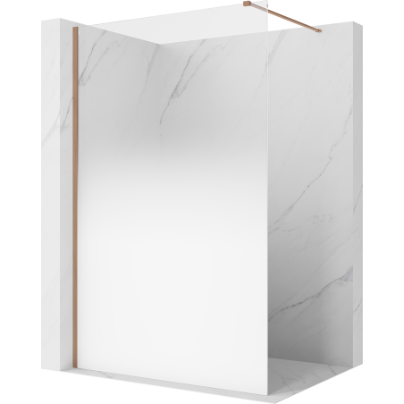 Mexen Kioto sprchová stena Walk-in 140 x 200 cm, ombre biela 8 mm, leštená meď - 800-140-101-65-86