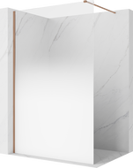 Mexen Kioto sprchová stena Walk-in 140 x 200 cm, ombre biela 8 mm, leštená meď - 800-140-101-65-86