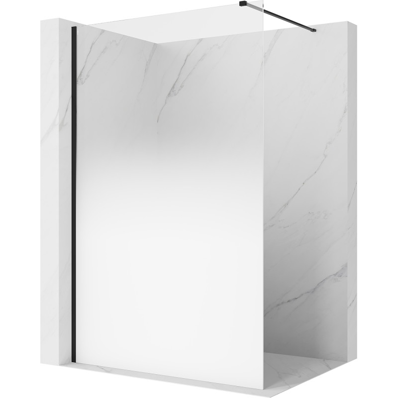 Mexen Kioto sprchová stena Walk-in 120 x 200 cm, biela ombre 8 mm, čierna - 800-120-101-70-86