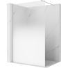 Mexen Kioto sprchová stena Walk-in 150 x 200 cm, biela ombre 8 mm, brúsený nikel - 800-150-101-97-86