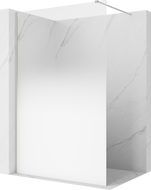 Mexen Kioto sprchová stena Walk-in 150 x 200 cm, biela ombre 8 mm, brúsený nikel - 800-150-101-97-86