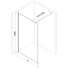 Mexen Kioto Sprchová stena Walk-in 70 x 200 cm, crackle priehľadná 12 mm, chróm - 800-070-101-01-04-X