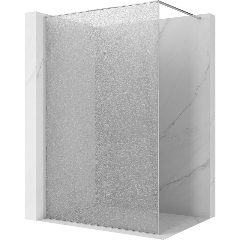 Mexen Kioto sprchová stena Walk-in 140 x 200 cm, crackle transparentné 12 mm, chróm - 800-140-101-01-04-X