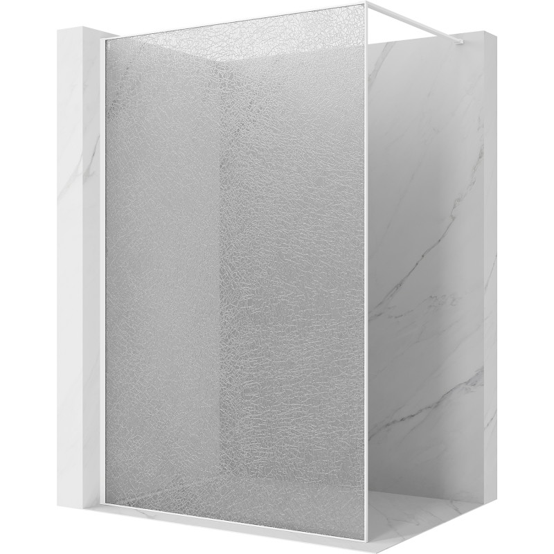 Mexen Kioto sprchová stena Walk-in 80 x 200 cm, praskliny transparentné 12 mm, biela - 800-080-101-20-04-X