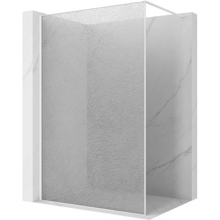 Mexen Kioto sprchová stena Walk-in 80 x 200 cm, praskliny transparentné 12 mm, biela - 800-080-101-20-04-X