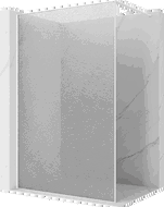 Mexen Kioto sprchová stena Walk-in 160 x 200 cm, crackle transparentná 12 mm, biela - 800-160-101-20-04-X