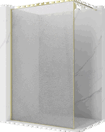 Mexen Kioto sprchová stena Walk-in 80 x 200 cm, crackle transparent 12 mm, zlatá - 800-080-101-50-04-X
