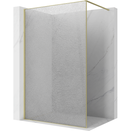 Mexen Kioto sprchová stena Walk-in 100 x 200 cm, crackle transparentné 12 mm, zlatá brúsená - 800-100-101-55-04-X