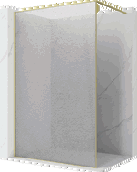 Mexen Kioto sprchová stena Walk-in 100 x 200 cm, crackle transparentné 12 mm, zlatá brúsená - 800-100-101-55-04-X