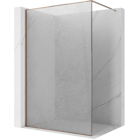Mexen Kioto sprchová stena Walk-in 80 x 200 cm, crackle transparent 12 mm, ružové zlato - 800-080-101-60-04-X