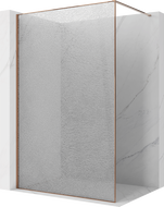 Mexen Kioto sprchová stena Walk-in 150 x 200 cm, crackle transparent 12 mm, ružové zlato - 800-150-101-60-04-X