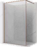 Mexen Kioto sprchová stena Walk-in 70 x 200 cm, crackle transparent 12 mm, brúsená meď - 800-070-101-65-04-X