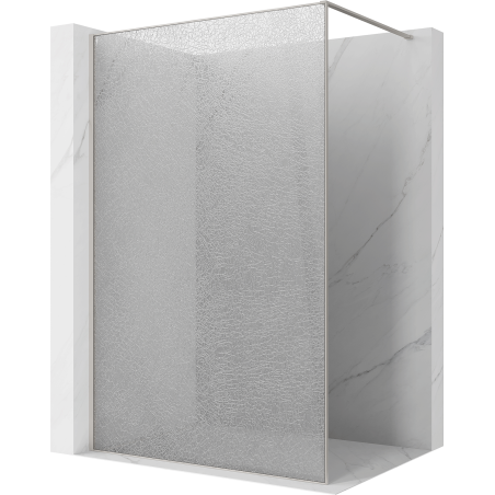 Mexen Kioto sprchová stena Walk-in 110 x 200 cm, crackle transparentná 12 mm, brúsený nikel - 800-110-101-97-04-X