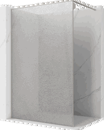 Mexen Kioto sprchová stena Walk-in 120 x 200 cm, praskliny priehľadné 12 mm, brúsený nikel - 800-120-101-97-04-X