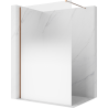 Mexen Kioto sprchová stena Walk-in 70 x 200 cm, biela ombre 8 mm, ružové zlato - 800-070-101-60-86