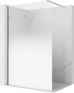Mexen Kioto Sprchová stena Walk-in 80 x 200 cm, biela ombre 8 mm, ružové zlato - 800-080-101-60-86