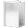 Mexen Kioto sprchová stena Walk-in 130 x 200 cm, biela ombre 8 mm, ružové zlato - 800-130-101-60-86