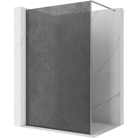 Mexen Kioto sprchová stena Walk-in 110 x 200 cm, crackle grafit 12 mm, chróm - 800-110-101-01-44-X