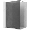 Mexen Kioto Sprchová stena Walk-in 130 x 200 cm, crackle grafit 12 mm, chróm - 800-130-101-01-44-X