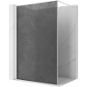 Mexen Kioto sprchová stena Walk-in 120 x 200 cm, crackle grafit 12 mm, biela - 800-120-101-20-44-X