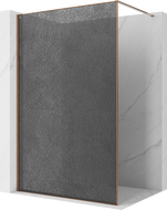 Mexen Kioto sprchová stena Walk-in 160 x 200 cm, crackle grafit 12 mm, ružové zlato - 800-160-101-60-44-X