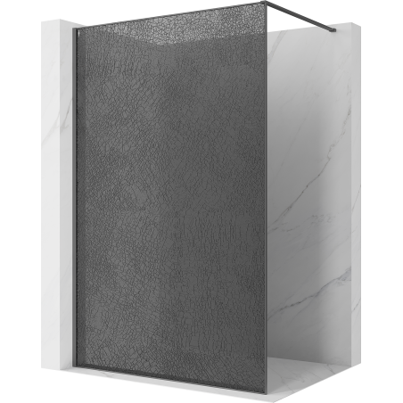 Mexen Kioto sprchový panel Walk-in 140 x 200 cm, crackle grafit 12 mm, gun gray brúsený - 800-140-101-66-44-X