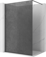 Mexen Kioto sprchový panel Walk-in 140 x 200 cm, crackle grafit 12 mm, gun gray brúsený - 800-140-101-66-44-X