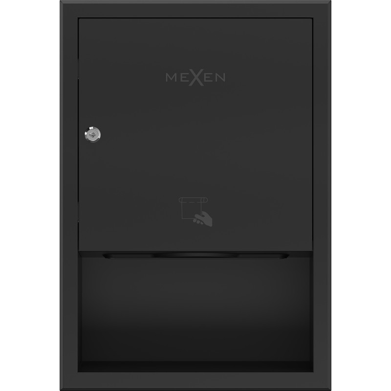 Mexen Linox vstavaný zásobník na papierové uteráky, čierny mat - 70K003-70