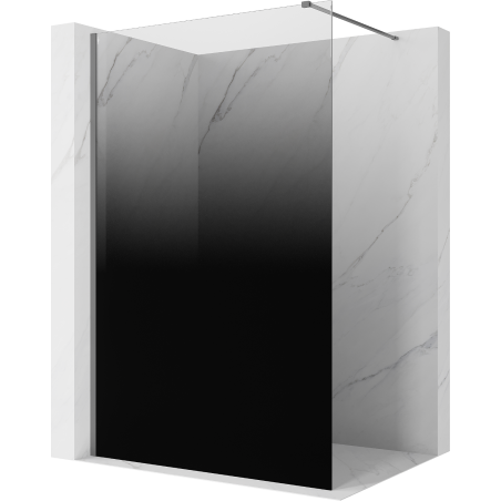 Mexen Kioto sprchová stena Walk-in 120 x 200 cm, čierne ombré 8 mm, zbraňový kov - 800-120-101-95-76