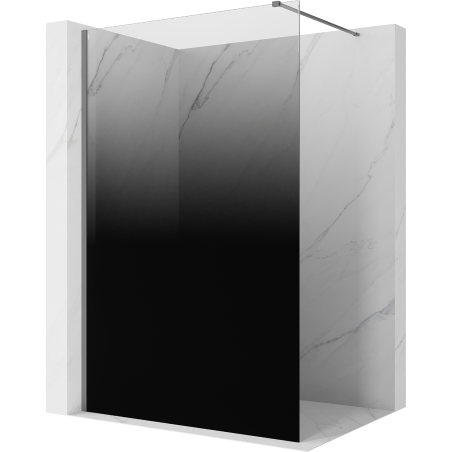 Mexen Kioto sprchová stena Walk-in 140 x 200 cm, čierne ombre 8 mm, gun metal - 800-140-101-95-76