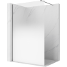 Mexen Kioto sprchová priečka Walk-in 70 x 200 cm, biela ombre 8 mm, gun metal - 800-070-101-95-86