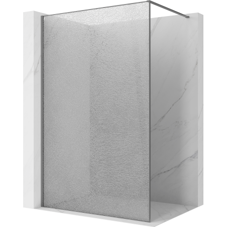 Mexen Kioto sprchová stena Walk-in 150 x 200 cm, crackle transparentná 12 mm, gun metal - 800-150-101-95-04-X