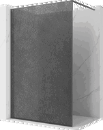Mexen Kioto sprchová stenová plocha Walk-in 80 x 200 cm, crackle grafit 12 mm, gun metal - 800-080-101-95-44-X