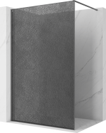 Mexen Kioto Sprchová stena Walk-in 140 x 200 cm, crackle grafit 12 mm, gun metal - 800-140-101-95-44-X