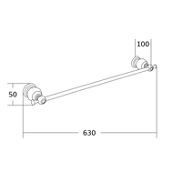 Mexen Estela vešiak na uterák, čierny - 7011524-70