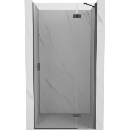 Mexen Mist-H pravé sprchové dvere 120 cm, transparentné, kartáčovaná tmavosivá - 8A5-120-000-66-00-P