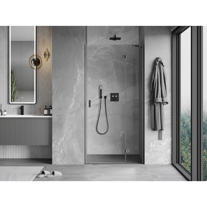 Mexen Mist-H sprchové dvere otváravé pravé 110 cm, transparentné, gun metal - 8A5-110-000-95-00-P