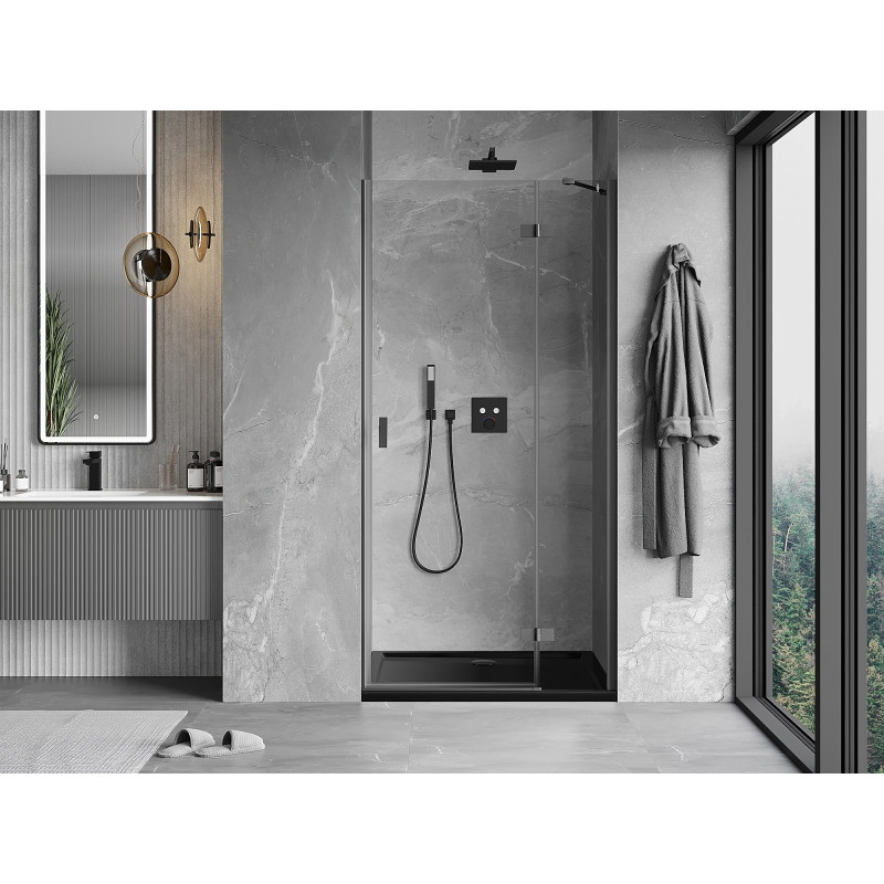 Mexen Mist-H sprchové dvere pravé 120 cm, priehľadné, gun metal - 8A5-120-000-95-00-P