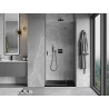 Mexen Mist-H sprchové dvere pravé 120 cm, priehľadné, gun metal - 8A5-120-000-95-00-P