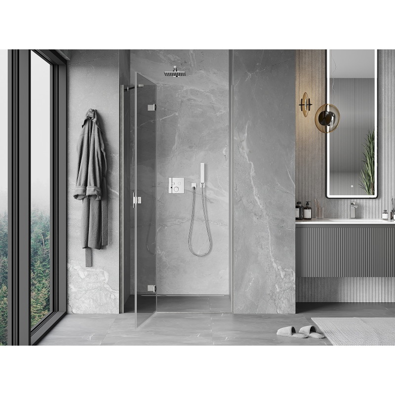 Mexen Mist-H sprchové dvere ľavé, 80 cm, priehľadné, brúsený nikel - 8A5-080-000-97-00-L