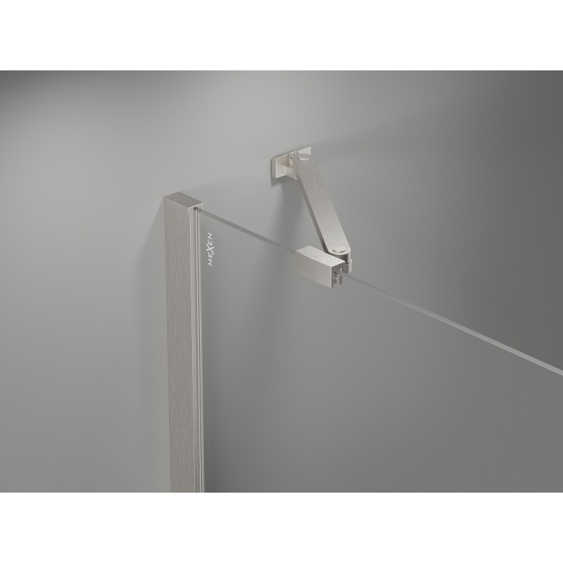 Mexen Mist-H sprchové dvere sklopné ľavé 110 cm, transparentné, brúsený nikel - 8A5-110-000-97-00-L