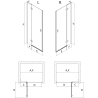 Mexen Mist-H L sprchové dvere výklopné ľavé 95 cm, priehľadné, biele - 8A5L-095-000-20-00-L