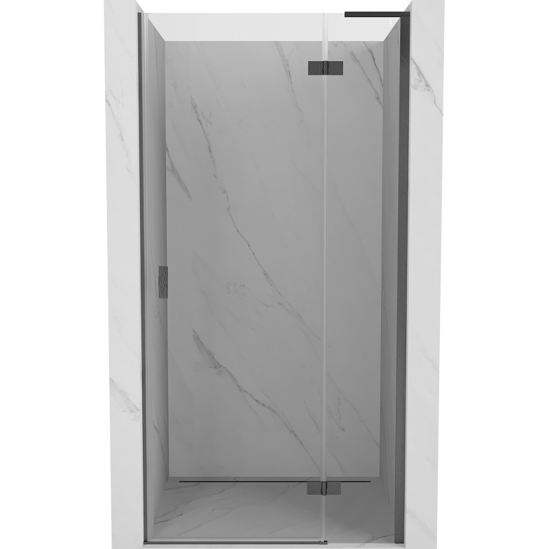 Mexen Mist-H L sprchové dvere otočné pravé 75 cm, transparentné, gun gray brúsené - 8A5L-075-000-66-00-P