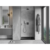 Mexen Mist-H L sprchové dvere výklopné pravé 85 cm, transparentné, gun gray brúsené - 8A5L-085-000-66-00-P