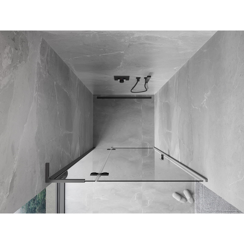 Mexen Mist-H L sprchové dvere ľavé otváracie 80 cm, transparentné, gun metal - 8A5L-080-000-95-00-L