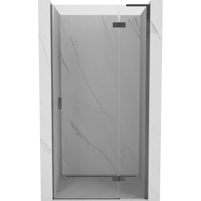 Mexen Mist-H L otočné sprchové dvere pravé 85 cm, transparentné, gun metal - 8A5L-085-000-95-00-P