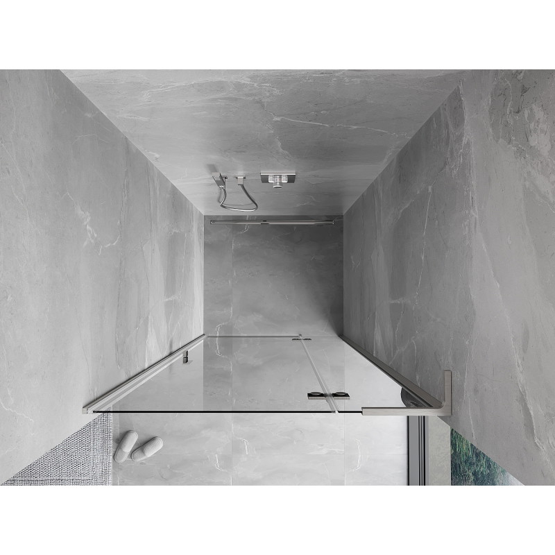 Mexen Mist-H L sprchové dvere otočné pravé 75 cm, priehľadné, brúsený nikel - 8A5L-075-000-97-00-P