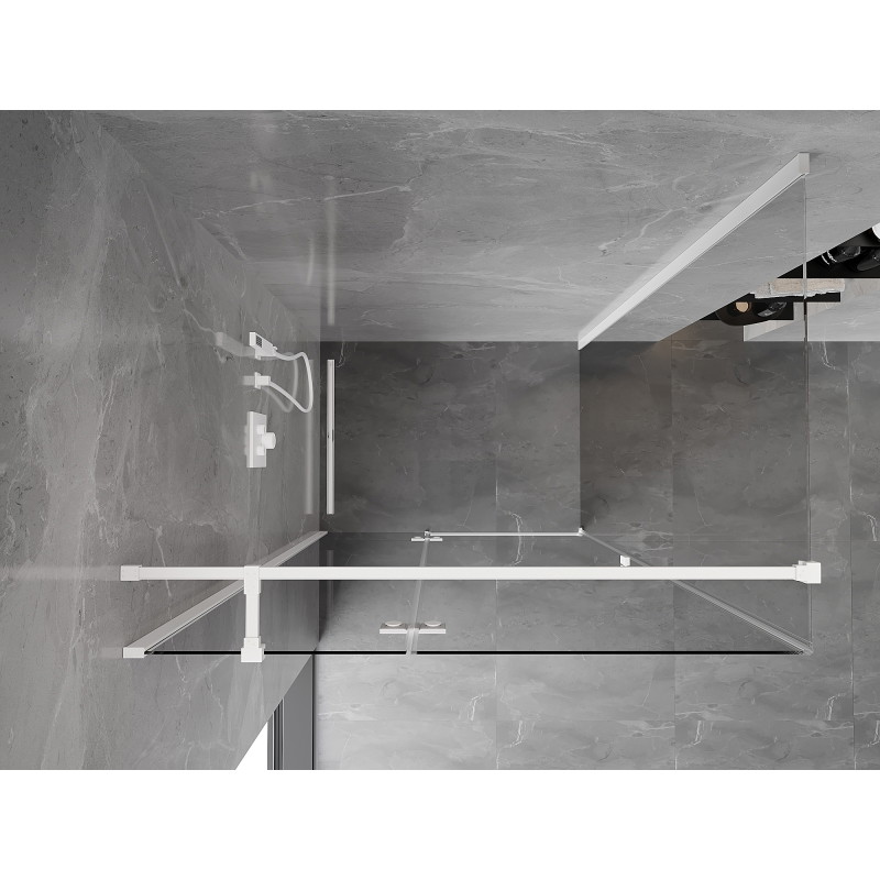 Mexen Mist-H T odklápacia sprchová kabína ľavá 90 x 85 cm, priehľadná, biela - 8A5T-090-085-20-00-L